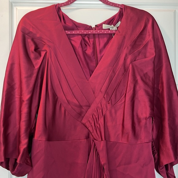 Pink satin BCBGMAXAZRIA dress. Size 12. New with tags - Picture 3 of 6